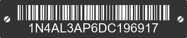 2013 NISSAN Altima 1N4AL3AP6DC196917 VIN decoded