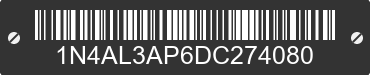 2013 NISSAN Altima 1N4AL3AP6DC274080 VIN decoded