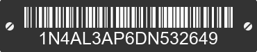 2013 NISSAN Altima 1N4AL3AP6DN532649 VIN decoded