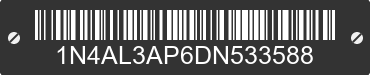 2013 NISSAN Altima 1N4AL3AP6DN533588 VIN decoded