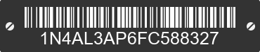 2015 NISSAN Altima 1N4AL3AP6FC588327 VIN decoded