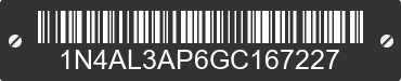 2016 NISSAN Altima 1N4AL3AP6GC167227 VIN decoded