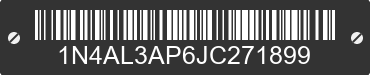 2018 NISSAN Altima 1N4AL3AP6JC271899 VIN decoded