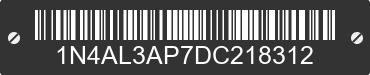 2013 NISSAN Altima 1N4AL3AP7DC218312 VIN decoded