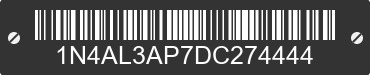 2013 NISSAN Altima 1N4AL3AP7DC274444 VIN decoded