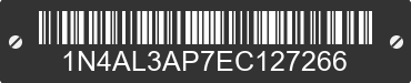 2014 NISSAN Altima 1N4AL3AP7EC127266 VIN decoded