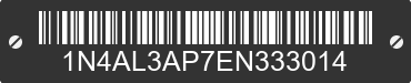 2014 NISSAN Altima 1N4AL3AP7EN333014 VIN decoded