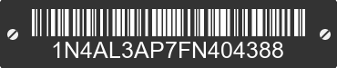 2015 NISSAN Altima 1N4AL3AP7FN404388 VIN decoded