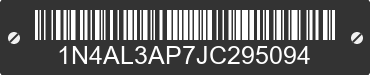 2018 NISSAN Altima 1N4AL3AP7JC295094 VIN decoded