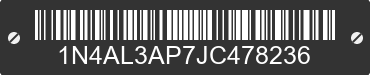 2018 NISSAN Altima 1N4AL3AP7JC478236 VIN decoded