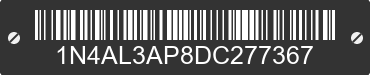 2013 NISSAN Altima 1N4AL3AP8DC277367 VIN decoded