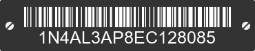 2014 NISSAN Altima 1N4AL3AP8EC128085 VIN decoded
