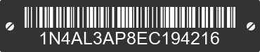 2014 NISSAN Altima 1N4AL3AP8EC194216 VIN decoded