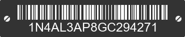 2016 NISSAN Altima 1N4AL3AP8GC294271 VIN decoded