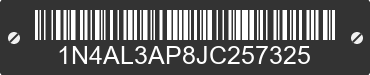 2018 NISSAN Altima 1N4AL3AP8JC257325 VIN decoded