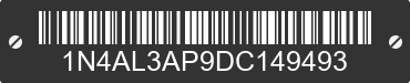 2013 NISSAN Altima 1N4AL3AP9DC149493 VIN decoded