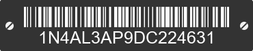 2013 NISSAN Altima 1N4AL3AP9DC224631 VIN decoded
