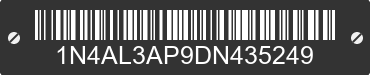 2013 NISSAN Altima 1N4AL3AP9DN435249 VIN decoded