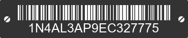 2014 NISSAN Altima 1N4AL3AP9EC327775 VIN decoded