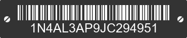 2018 NISSAN Altima 1N4AL3AP9JC294951 VIN decoded