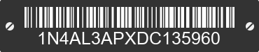 2013 NISSAN Altima 1N4AL3APXDC135960 VIN decoded