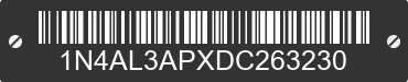 2013 NISSAN Altima 1N4AL3APXDC263230 VIN decoded
