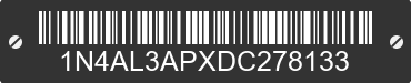 2013 NISSAN Altima 1N4AL3APXDC278133 VIN decoded