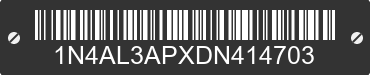 2013 NISSAN Altima 1N4AL3APXDN414703 VIN decoded