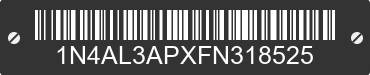 2015 NISSAN Altima 1N4AL3APXFN318525 VIN decoded