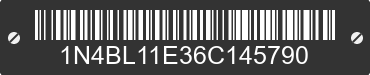 2006 NISSAN Altima 1N4BL11E36C145790 VIN decoded