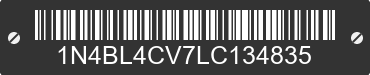2020 NISSAN Altima 1N4BL4CV7LC134835 VIN decoded