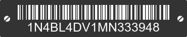 2021 NISSAN Altima 1N4BL4DV1MN333948 VIN decoded