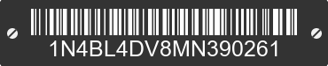 2021 NISSAN Altima 1N4BL4DV8MN390261 VIN decoded