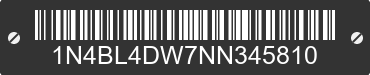 2022 NISSAN Altima 1N4BL4DW7NN345810 VIN decoded