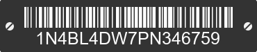 2023 NISSAN Altima 1N4BL4DW7PN346759 VIN decoded