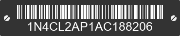 2010 NISSAN Altima 1N4CL2AP1AC188206 VIN decoded