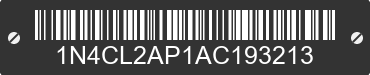 2010 NISSAN Altima 1N4CL2AP1AC193213 VIN decoded