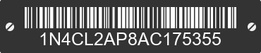2010 NISSAN Altima 1N4CL2AP8AC175355 VIN decoded