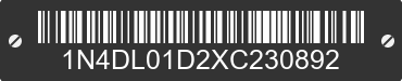 1999 NISSAN Altima 1N4DL01D2XC230892 VIN decoded