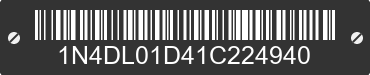 2001 NISSAN Altima 1N4DL01D41C224940 VIN decoded