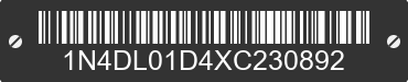 1999 NISSAN Altima 1N4DL01D4XC230892 VIN decoded