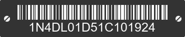 2001 NISSAN Altima 1N4DL01D51C101924 VIN decoded