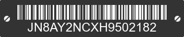 2017 NISSAN Armada JN8AY2NCXH9502182 VIN decoded
