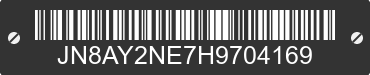 2017 NISSAN Armada JN8AY2NE7H9704169 VIN decoded