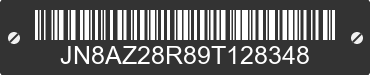2009 NISSAN Cube JN8AZ28R89T128348 VIN decoded