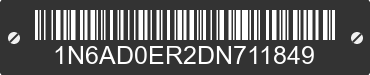 2013 NISSAN Frontier 1N6AD0ER2DN711849 VIN decoded