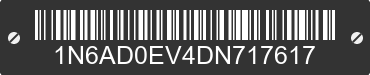 2013 NISSAN Frontier 1N6AD0EV4DN717617 VIN decoded
