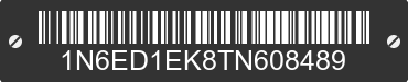 2026 NISSAN Frontier 1N6ED1EK8TN608489 VIN decoded