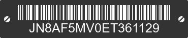 2014 NISSAN Juke JN8AF5MV0ET361129 VIN decoded