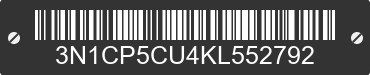 2019 NISSAN Kicks 3N1CP5CU4KL552792 VIN decoded